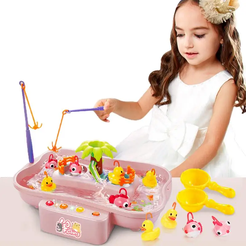 

Игрушка для рыбалки, циркуляция воды, игрушка для рыбалки, настольные игры, красочный Обучающий набор для рыбалки, игрушка для водной игры, музыка и искусство, Монтессори