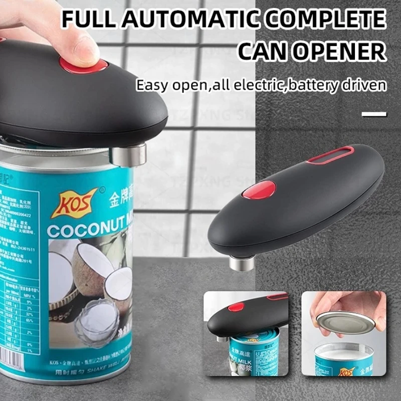 Electric Can Opener, One Touch Battery Operated Automatic Can