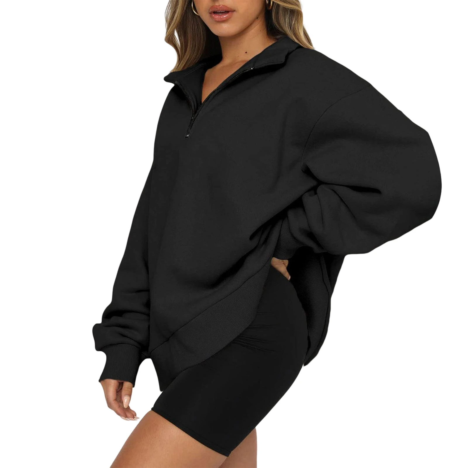 

Woman Loose Sweatshirt Fashionable and Attractive Shirt Suitable for Friends Gathering Wear