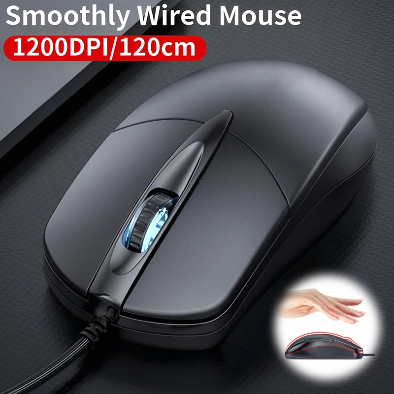 Wired Gaming Mouse Universal USB Optical Anti Slip Roller Computer Mouse for Laptop PC Desktop Home Office