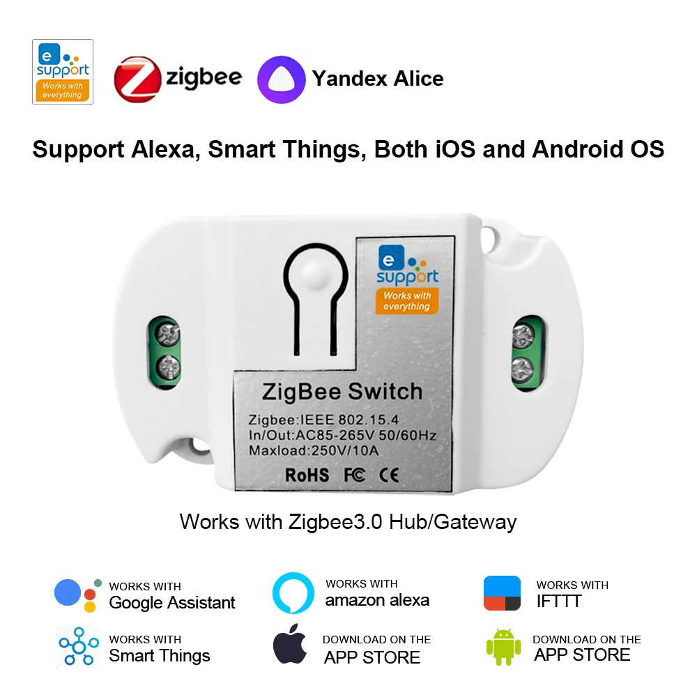 Smart Wireless Remote Switch Zigbee Smart Home Automation Remote Control Switch Relay Alexa / eWelink SONOFF