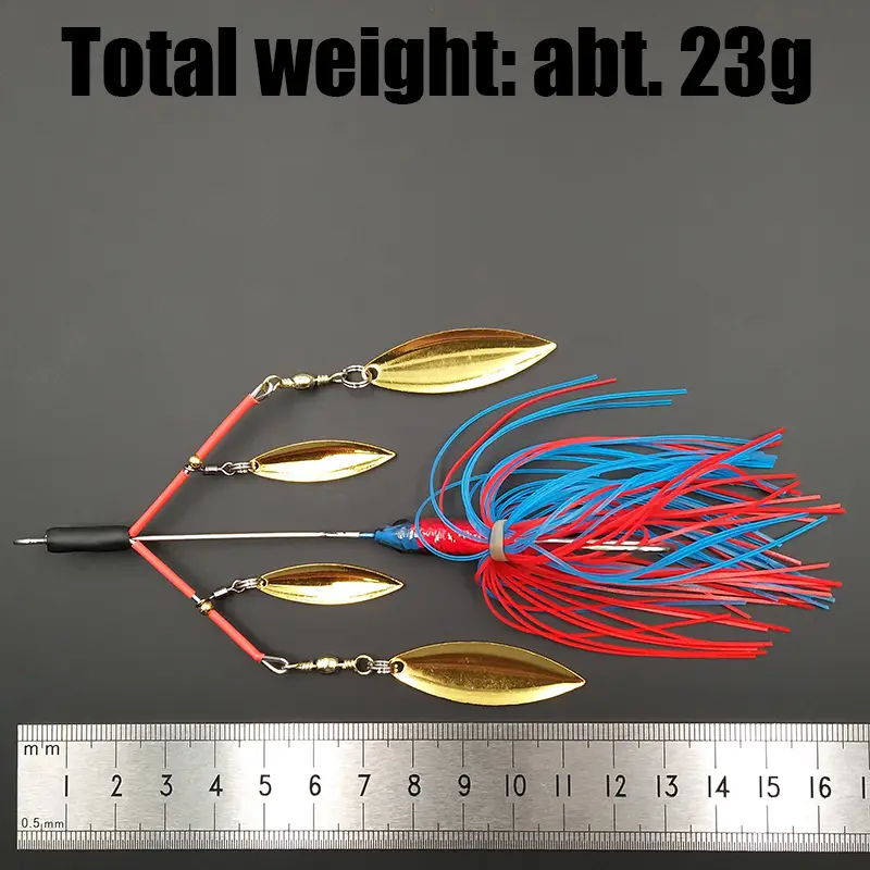 Lunker Spinner Baits Hard Fishing Lure 23g Noisy Buzz Rotating Blade Bubble Vibration Tandem Spin Willow Bass Trout Perch Pike - Image 6