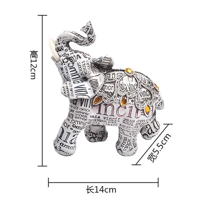 Gyanta Elefánt Sztu Vallás Szerencsés Gazdagság Figurák Kézműves Díszek - Image 2