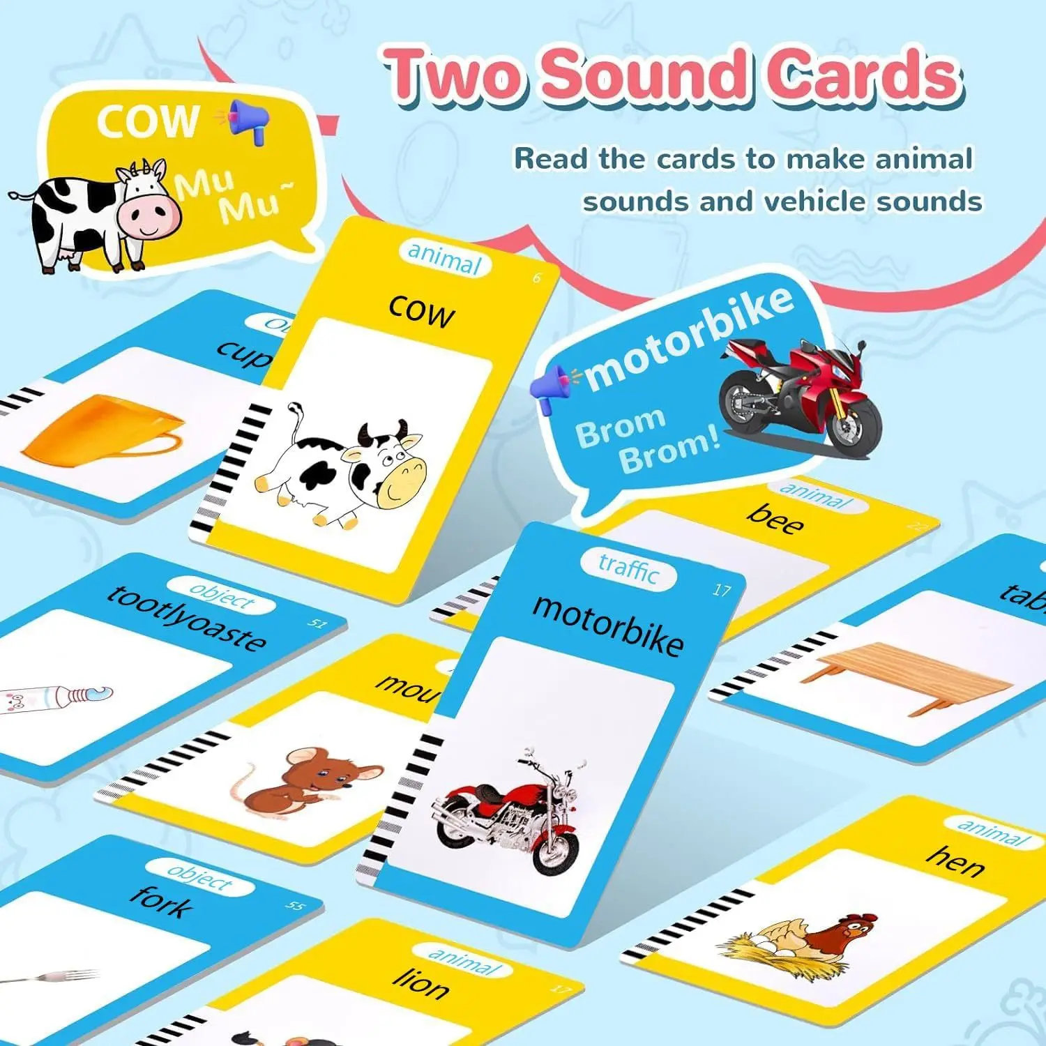 112P/225 Cards Early Education Flash Card Learning Toys Talking Flashcards for Kids Preschool English Electronic Audio Book Gift