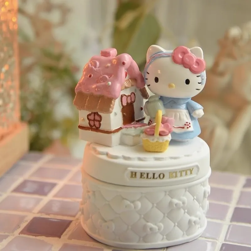 Hello Kitty Resin Jewelry Box Storage Box Ring Box Decoration