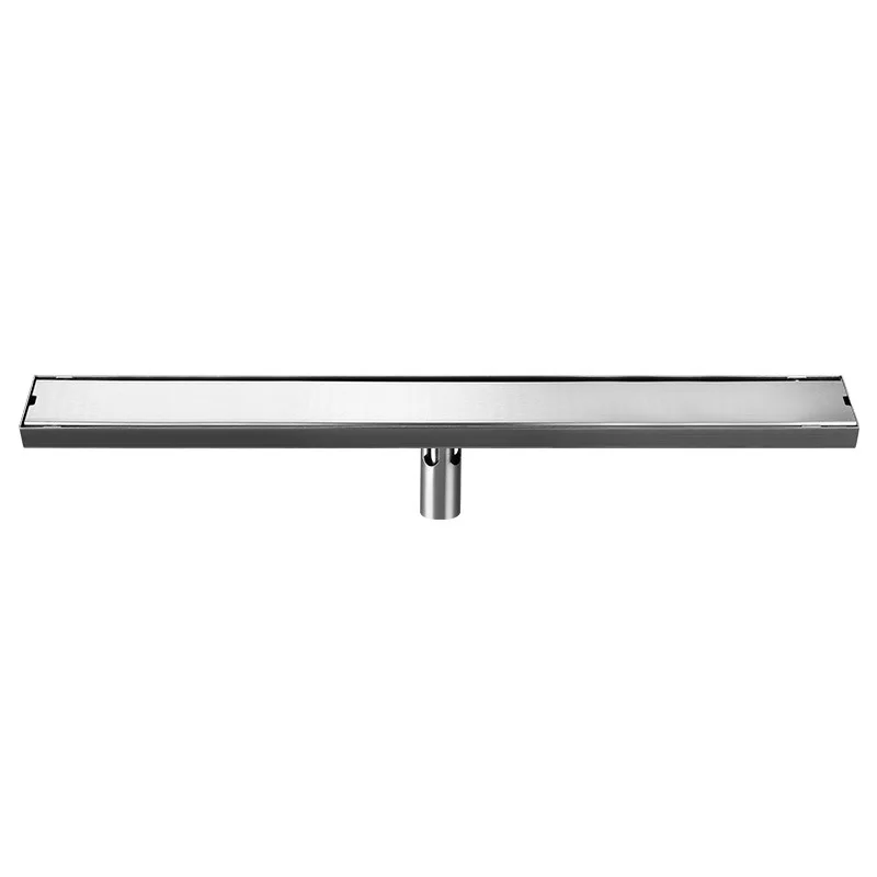 Invisible Floor Drain 304 Stainless Steel Rectangle Anti-odor Bath Shower Tray Long Drainage Linear Floor Drains Cover Brushed images - 6