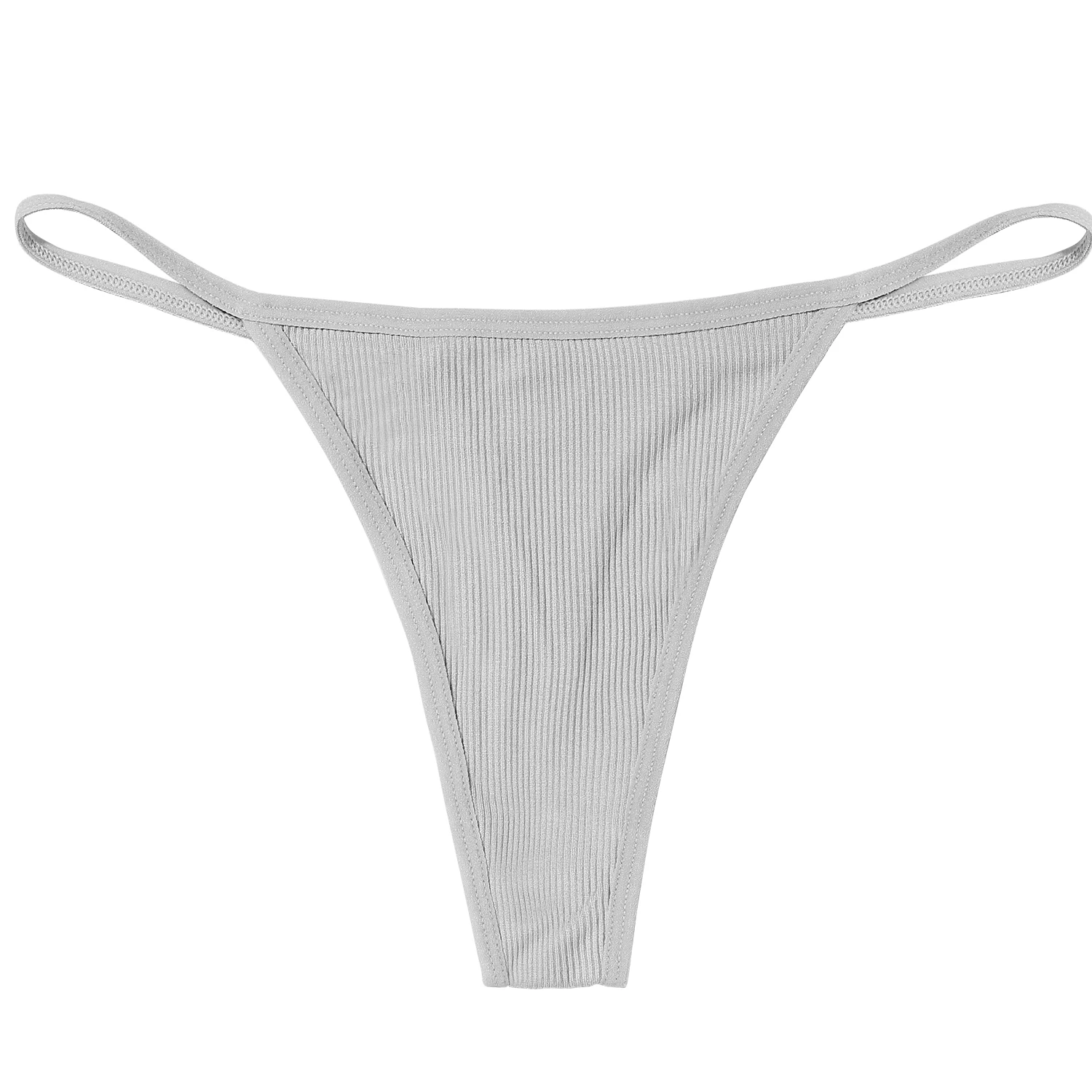 FNIO-Tanga Sexy para mujer, bragas de algodón con tornillo, Cinturón fino, ropa interior suave y transpirable, lencería sólida