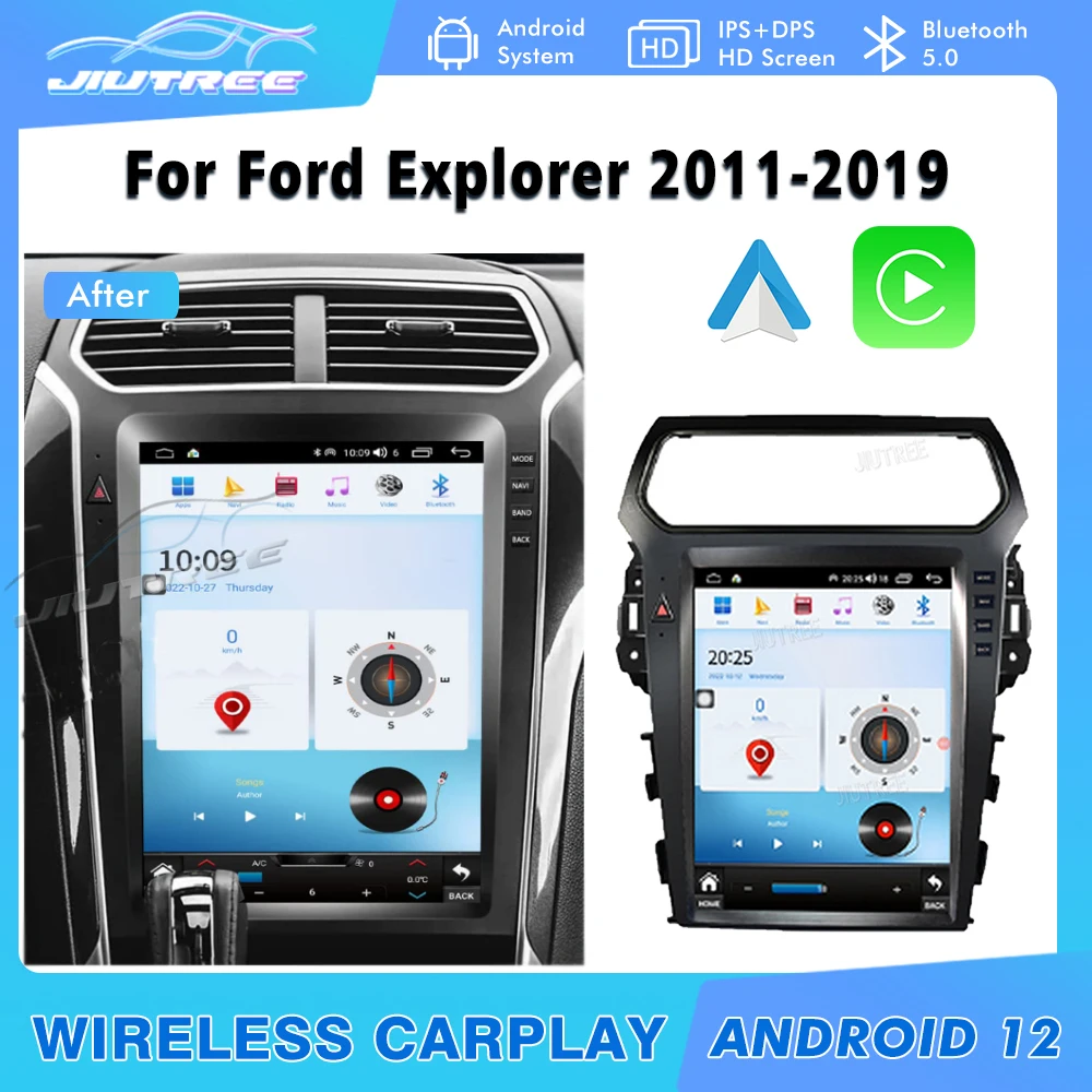 

Android 12 Tesla Screen For Ford Explorer 2011-2019 Car Radio Stereo Multimedia Player Carplay Android Auto 8G+128G DSP IPS