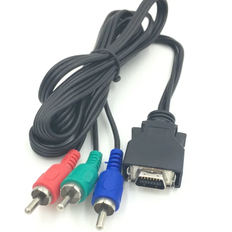 

2 Pieces CN14P D-terminal to 3RCA3AV Video Transfer Conversion Line Color Difference Component Line 1.5 Meters