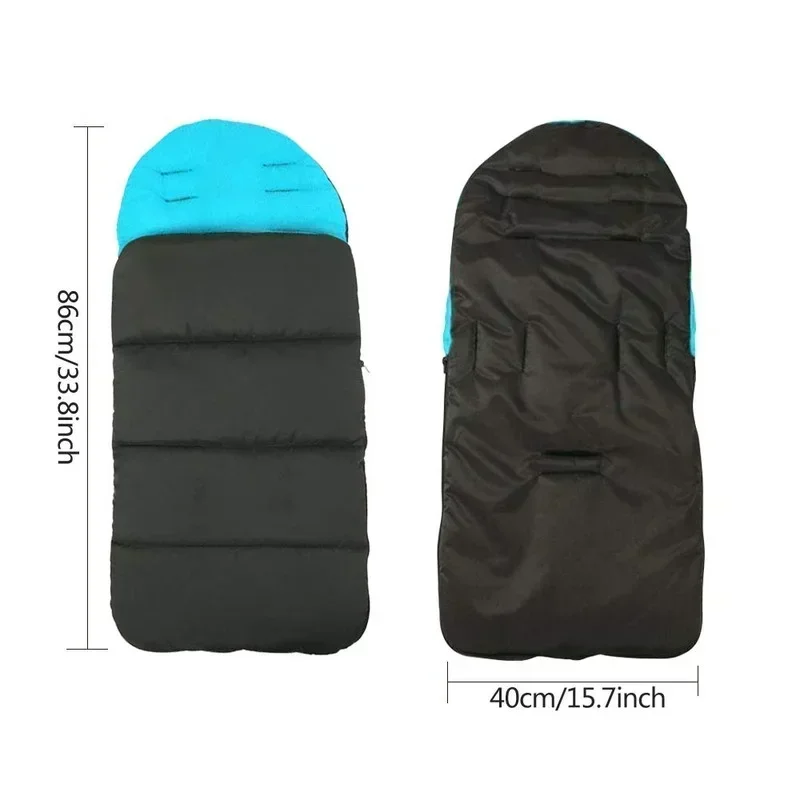 Stroller Sleeping Bag Universal Stroller Winter Sleeping Bag Kids Warm Windproof Footmuff Cover Blanket Toes Buggy Seat Cushion Newborn Accessories