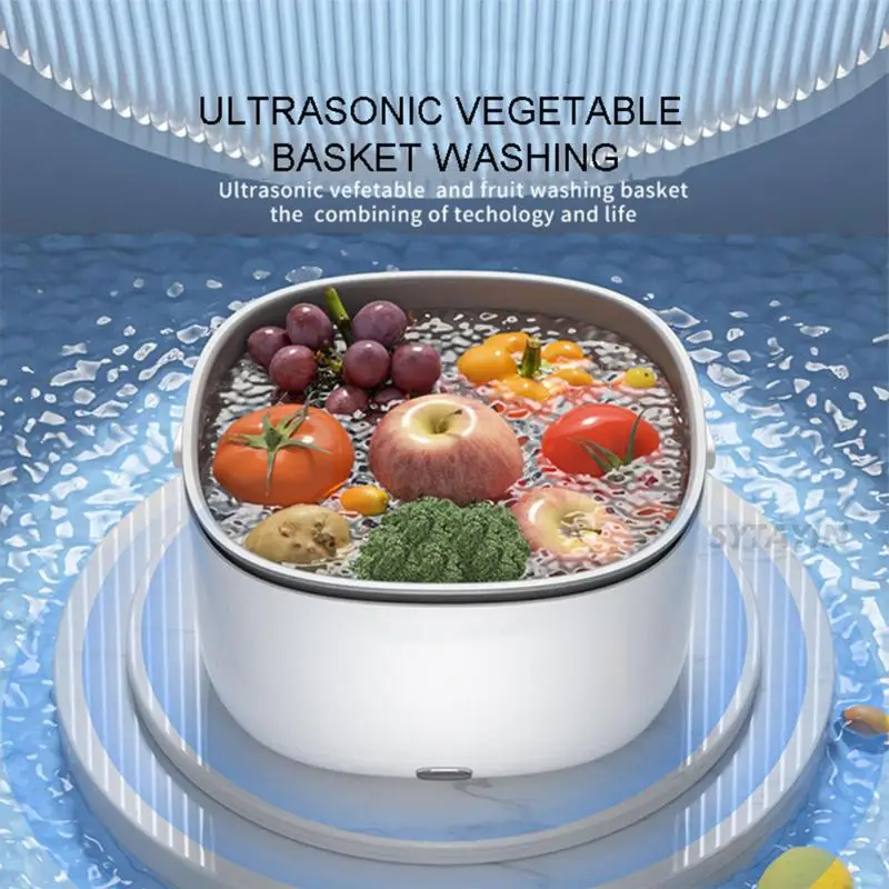 Fruit and Vegetable Cleaner Machine IPX7 Waterproof Fruit Vegetables  Washing Cleaner 3000mAh USB Wireless Fruit Vegetable Washer Food Purifier  for