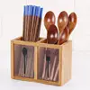 Cutlery Storage Box Minimalist Tableware Storage Holder Box Household Multi-functional Large Capacity Bamboo Utensil Organizer 4