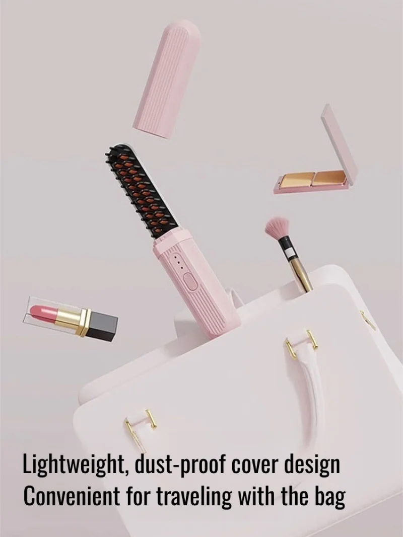 Wireless hair straightener, negative ion, no hair damage, portable mini curler, curling iron, anti-static splint, electric comb 6