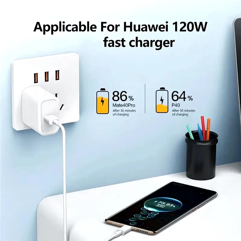 Xiaomi 120W 10A Fast Charger Cable Universal Type C Charging Cable High-speed Data Transfer Wire Cord for Samsung Huawei iPhone