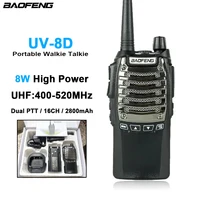 BAOFENG UV-8D Walkie Talkie Real 8W Dual PTT UHF 400-480MHz Long Range Communication Radios UV8D CB Ham 2-Way Radio for Hunting 1