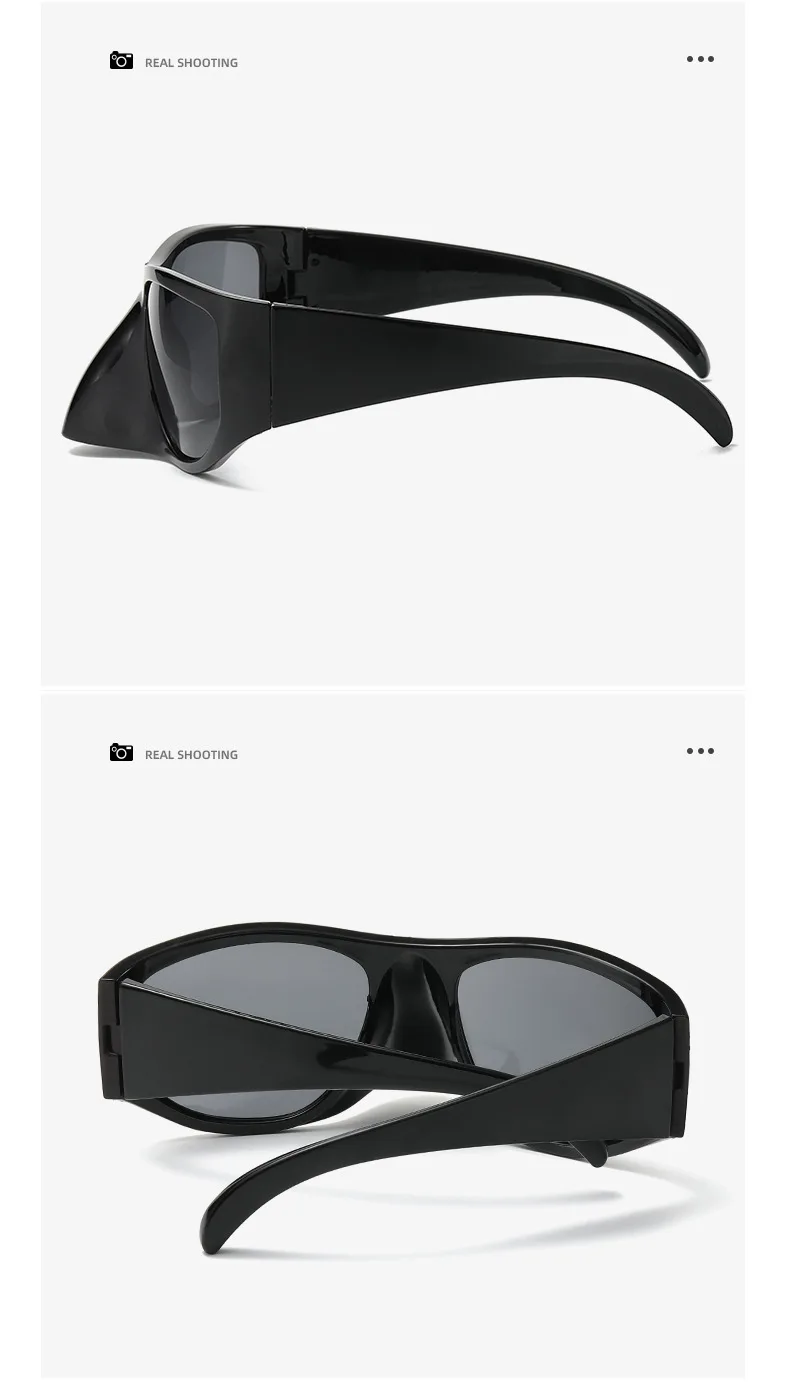 2023 New Y2K Sunglasses Men's Onebody Personality Sun Glasses