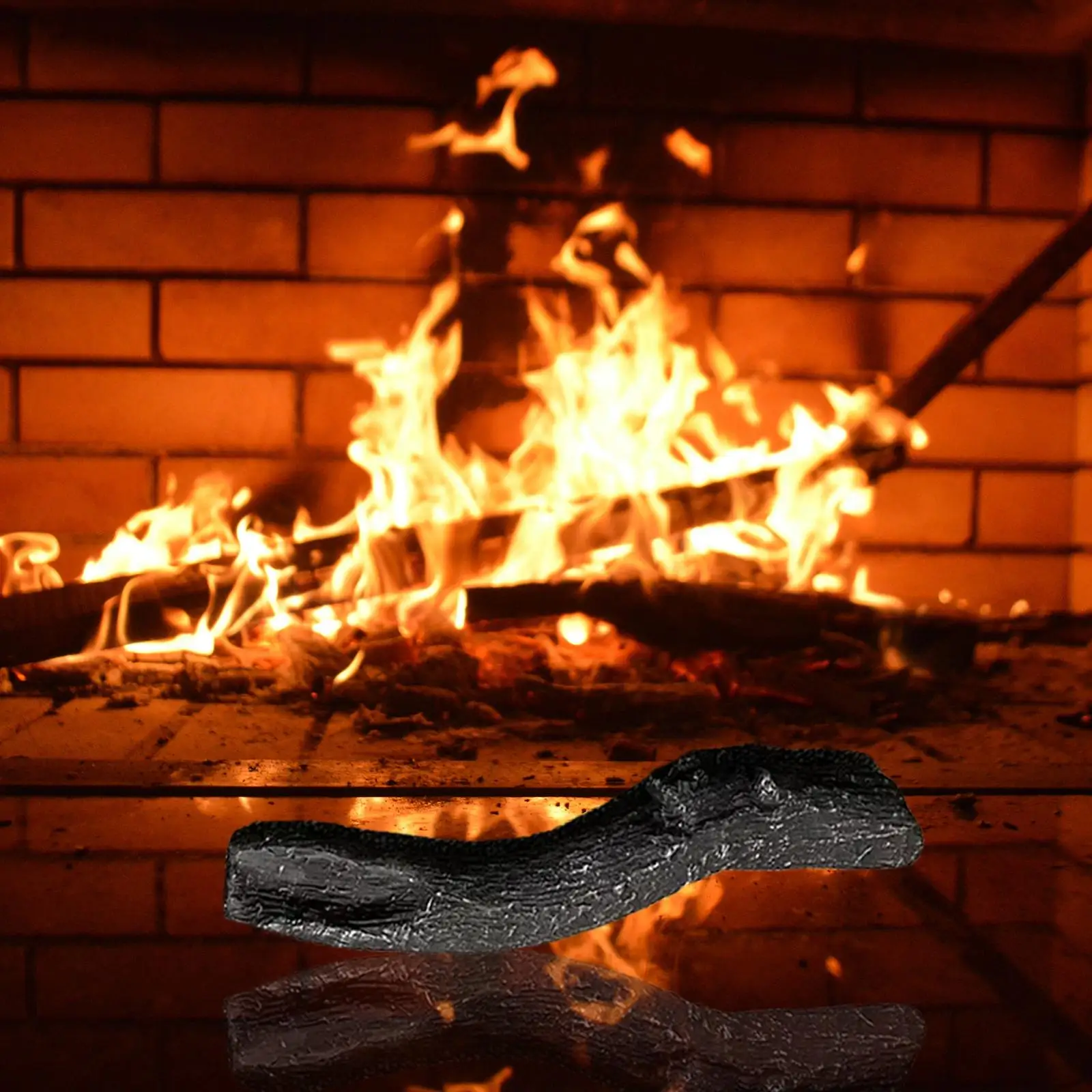 1 Piece Ceramic Wood Logs Faux Carbon Flame Charcoal Fire Resin Faux Wood  Simulation Gas Fireplace Logs Decor - AliExpress