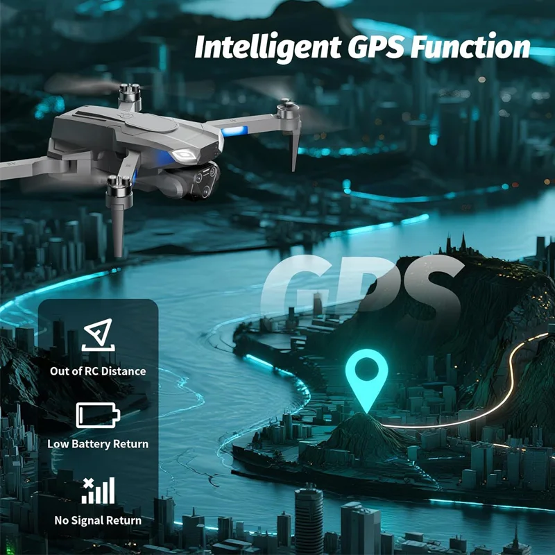 4DRC M7 GPS 드론 8K 4K 카메라 촬영 쿼드콥터 자동 복귀 브러시리스 모터 UAV FPV 드론 RC 장난감 선물 소년 및 성인용