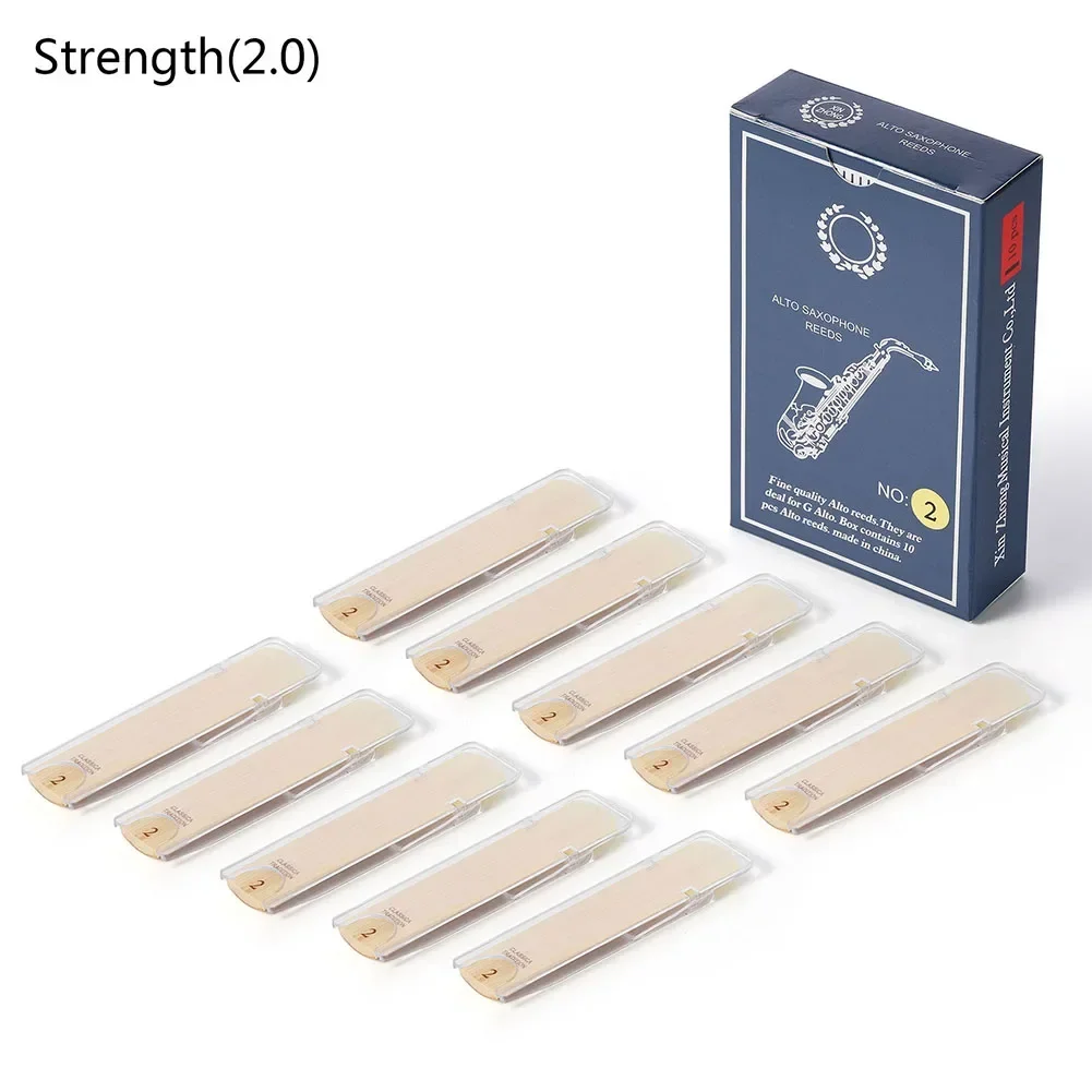 Reed Alto Saxophone Reeds Strength 1.0 1.5 2.0 With Consistent Size 10PCS Alto Saxophone Reeds Durable