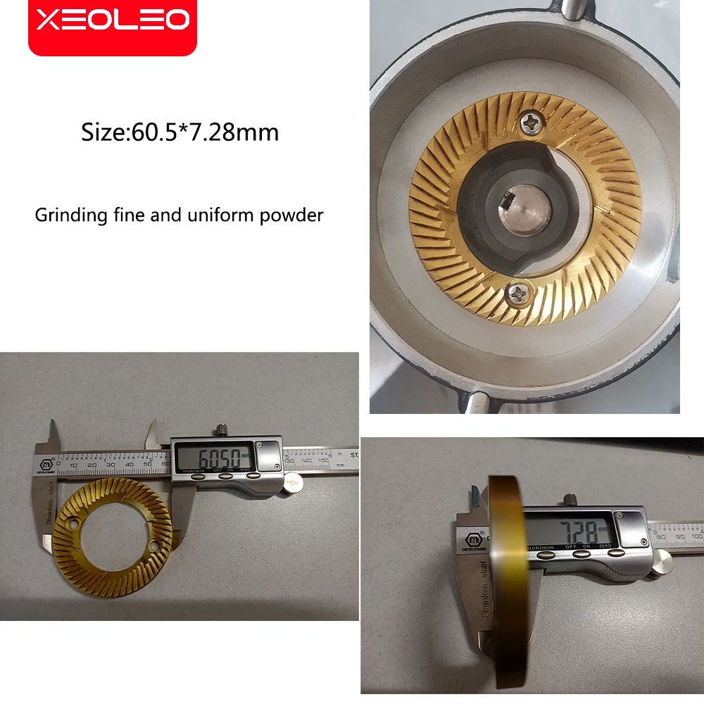 XEOLEO Electric Coffee Grinder 60mm Titaninum Burr Grinder 200W Coffee Bean Miller Blow Hopper 10 Steps Coffee Milling Machine 3