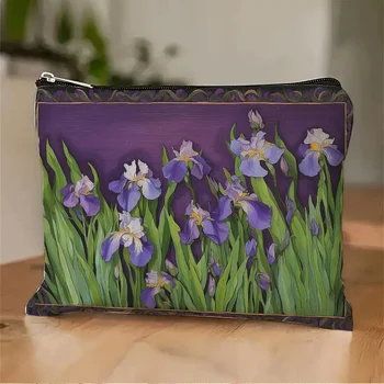 A Daisy Flower Print Makeup Bag - Multi-functional Large Capacity Portable 1