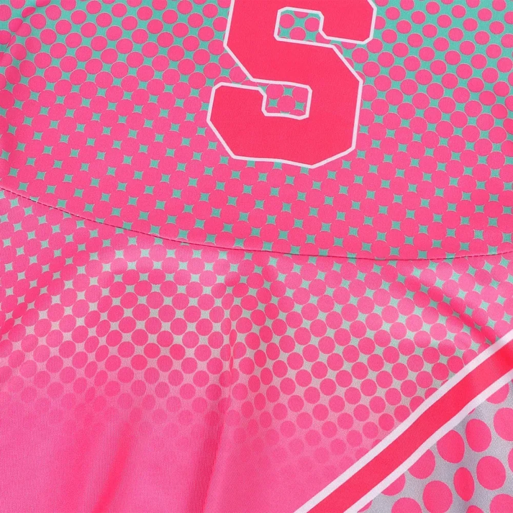 Kids Girls Cheerleading Uniforms Outfit Fancy Cheer Uniform Costume With 2pcs Pom Poms Cheerleader Dress