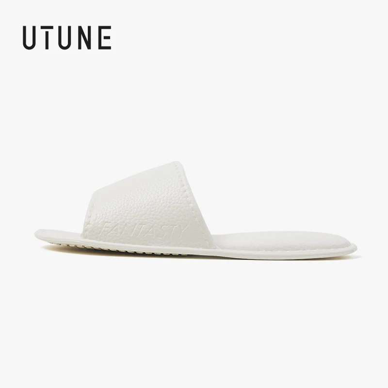 UTUNE Foldable Disposable Travel Slippers for Women Portable Ultra Light Beach&Hotel Slippers for Business Trips&Sanya Travel 2