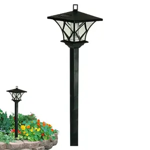 Outdoor Solar Post Lights Outdoor Pole Light Fixture Vintage Garden Light Floor Lamp Outdoor Post Lights For Garden Patio Pathwa