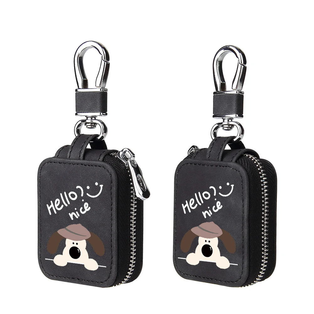 Cartoon Cute Dog Custodia In Pelle Pu Per Apple Airpod 2/1 Letter Smiley Puppy Cover Per Airpod Pro Custodie Per Auricolari Air Pods 3
