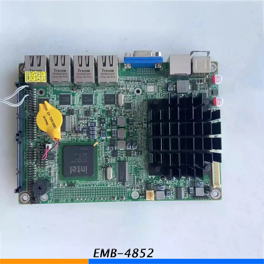 Industrial Motherboard EMB 4852 Support Soft Routing Firewall 4 port Gigabit Network Card