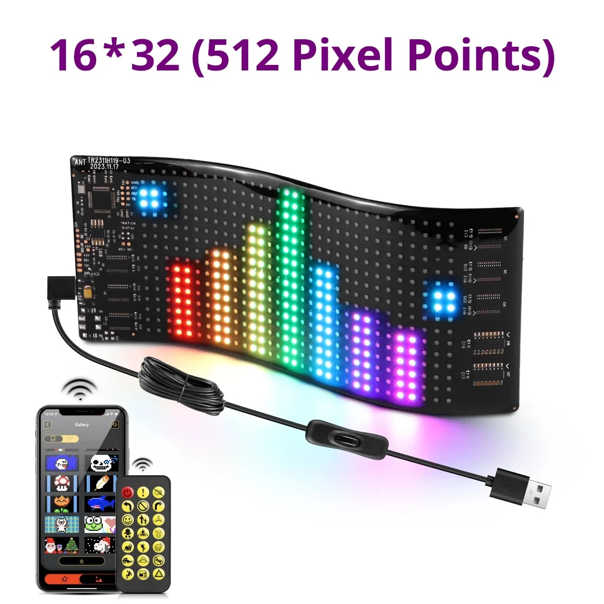 LED Matris Piksel Panel Işığı DIY Programlanabilir Uygulama Bluetooth Kontrollü Esnek Ekran USB Tak ve Çalıştır Araba Mağazalar Barlar Parti