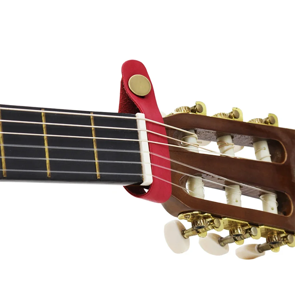 Premium Leather Guitar Neck Strap with Safe Lock - Stylish Accessory