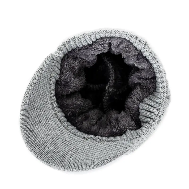 Unisex Warm Hat Stylish Winter Hats For Men Plush Fur Lined Soft Beanie Cap With 1998 Label Thick Knitted Hat For Women