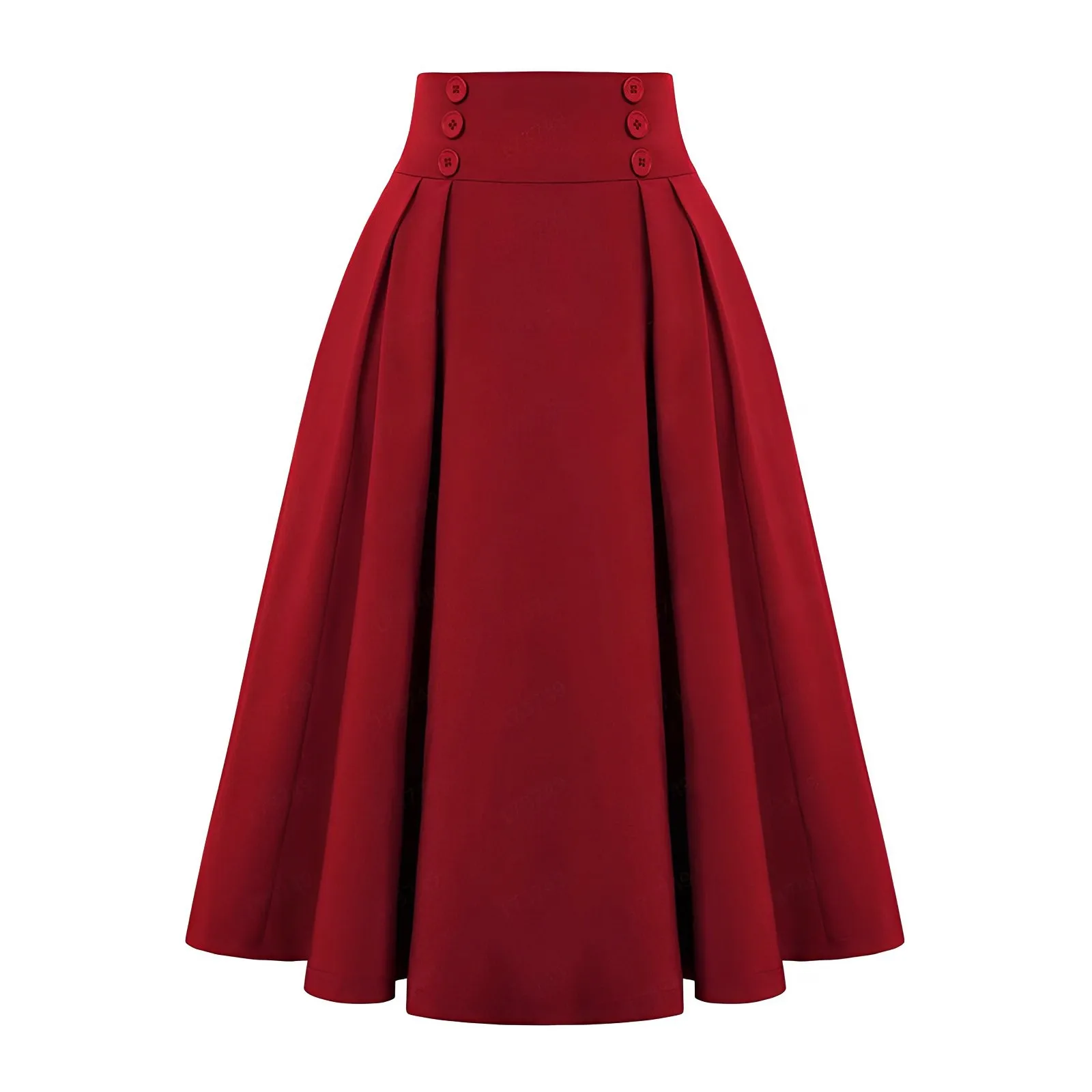 

Женская юбка с эластичным поясом, однотонная дышащая плиссированная юбка средней длины из микроэластичного полиэстера, Весенние длинные платья