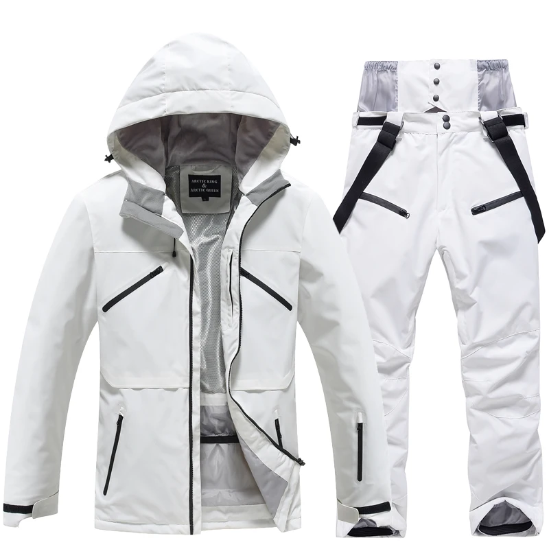 Waterproof Snow Suit for Men and Women Windproof Costumes Snowboarding Clothing Ski Sets Winter Jackets and Pants -30 Warm ski wear