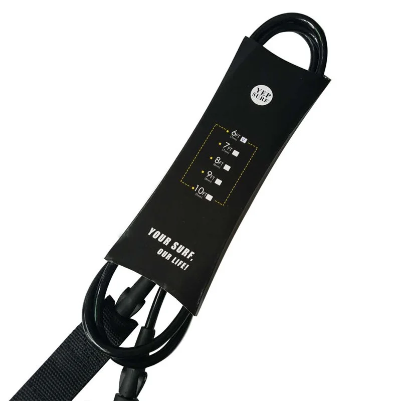 

Surf Foot Leash 6~12 Feet TPU Surfing Leashes Black Straight Surf Leash Rope Durable Stafy Leash Surfing