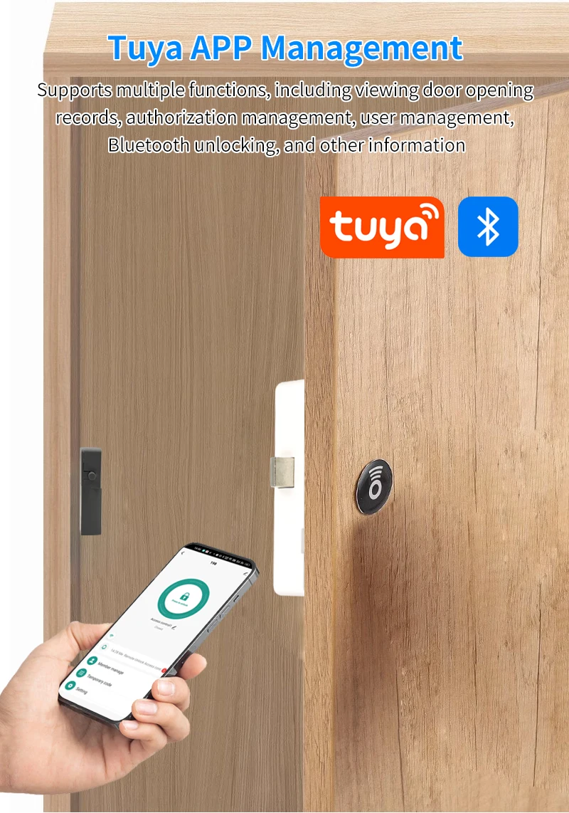 Tuya Smart Drawer Cabinet Invisible Lock Keyless Unlock Furniture Locker Safe El