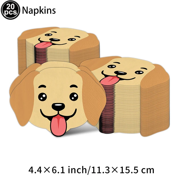 Pet Dog Cupcake Toppers Pet Dog Themed Birthday Party Supplies Dog Face Cake Toppers Puppy Theme Birthday Party Decoration 6
