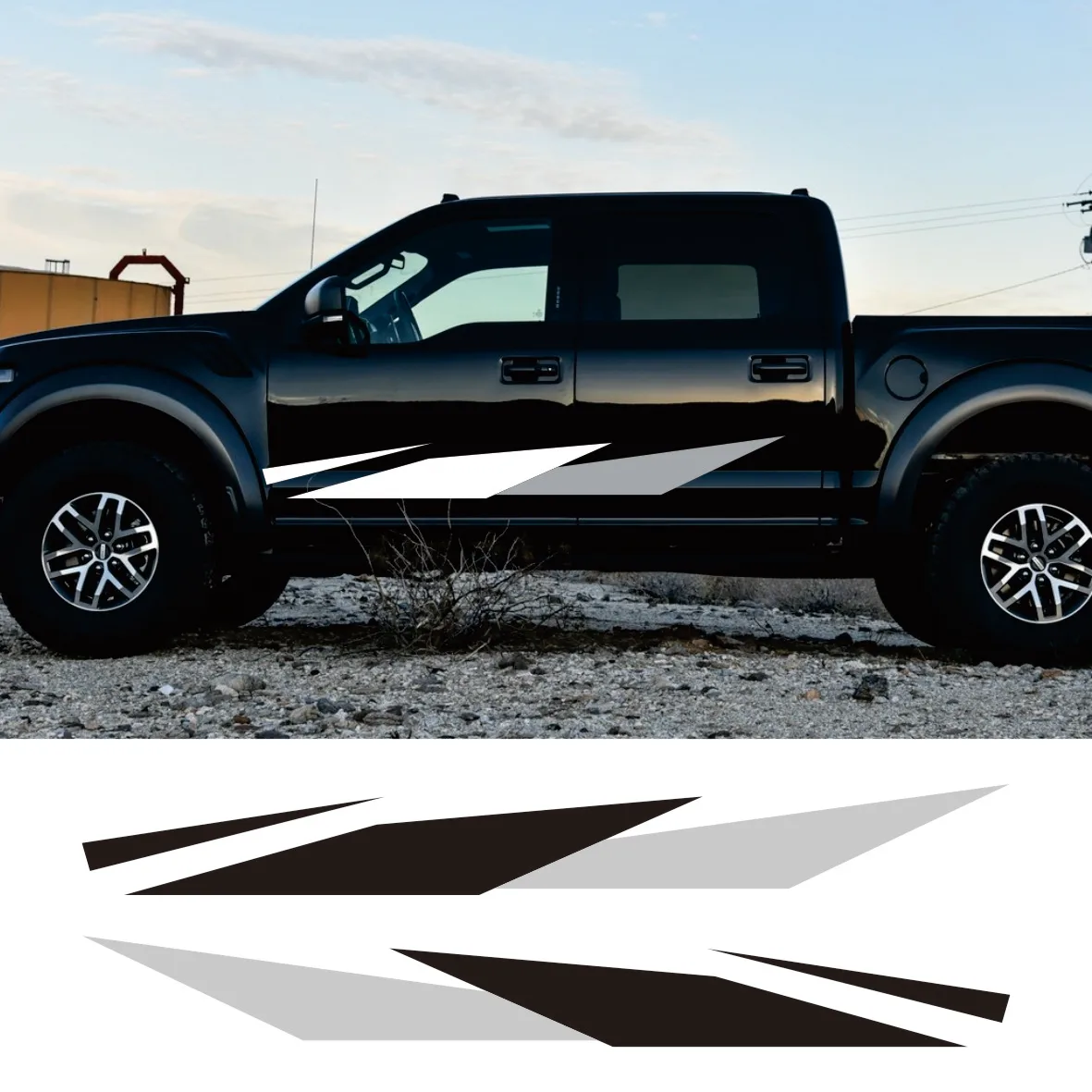 

Car Door Side Stickers For Ford F150 Ranger Raptor Dodge RAM Isuzu Dmax Toyota Hilux GMC Sierra GWM Cannon Univeral Decor Decal