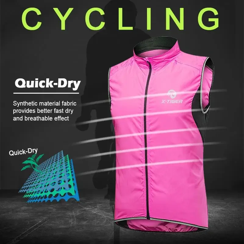 Cycling Jacket Cycling Clothes Reflective Jacket X-TIGER Cycling Vest