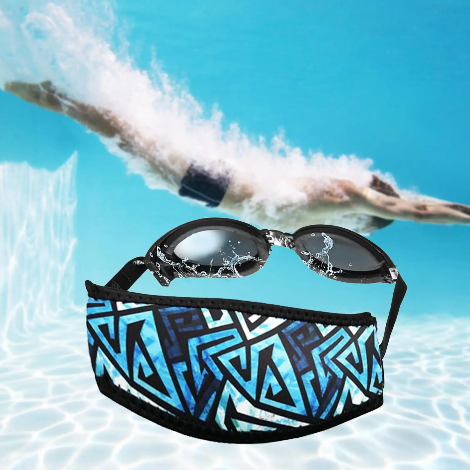 Dive and Snorkel Mask Strap Sewn Edges Waterproof Sports Accessories Measure 7.9x3.5inch Durable Scuba Mask Strap diving mask,snorkeling diving mask,diving mask strap cover