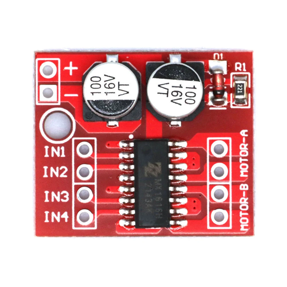 양방향 DC 모터 드라이버 모듈, PWM 속도 듀얼 H-브리지 스텝퍼 모터 드라이버, L298N, DC 2V-10V, 1.5A