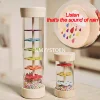 Baby Wooden Rain Sound Pipe Simulation Rain Sound Wooden Toy Gift Hourglass Fun Music Shaker Early Education Enlightenment Toy 2