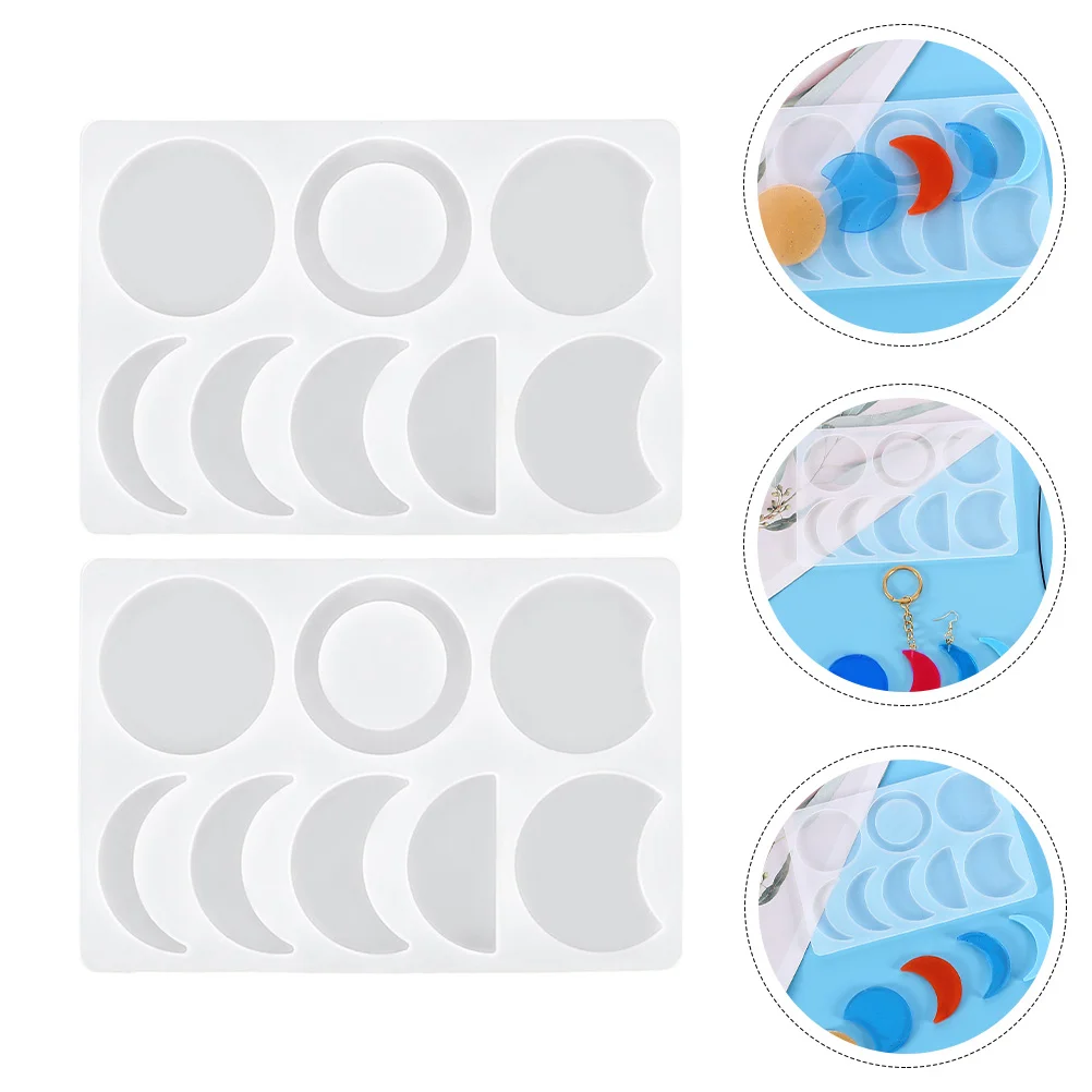 

Moon Handicraft Molds Moon Phase Resin Molds Sun Star Epoxy Silicone Ornaments Pendants Diy Art Casting Resin Ornament Earrings