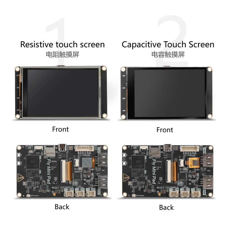 Mellow Fly Mini Pad para Impressora 3d Faça Você Mesmo Resistiva ou Capacitiva Touch Screen Klipper Display Chip h3 Vzbot Voron Ender 35 - Imagem 4
