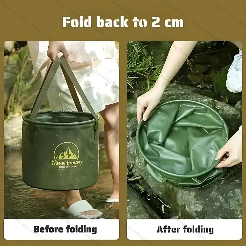 5L/10L/20L Foldable Bucket Waterproof Folding Sink Portable Car Wash Bucket Multifunctional Folding Water Storage