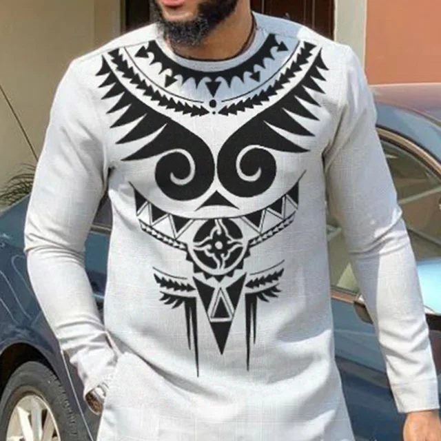 Bolaji Embroidered Long Sleeve Dashiki Outfit - Image 4