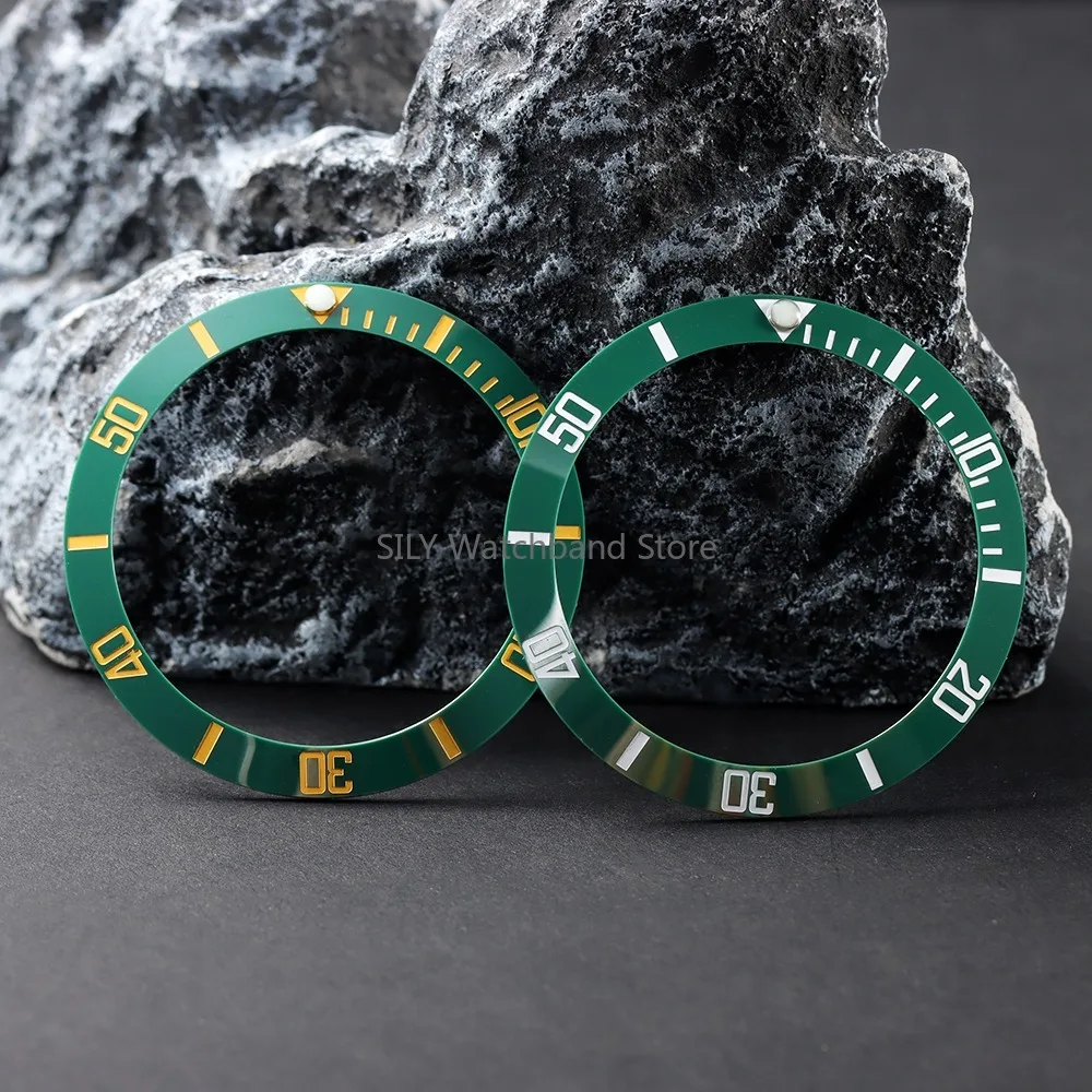 38 mm Keramiklegierung Uhrenlünette Einsatzring Hang passend für 40 mm automatisches mechanisches Gehäuse für NH35/34 GMT Taucheruhr Teil Zubehör – Detail 6