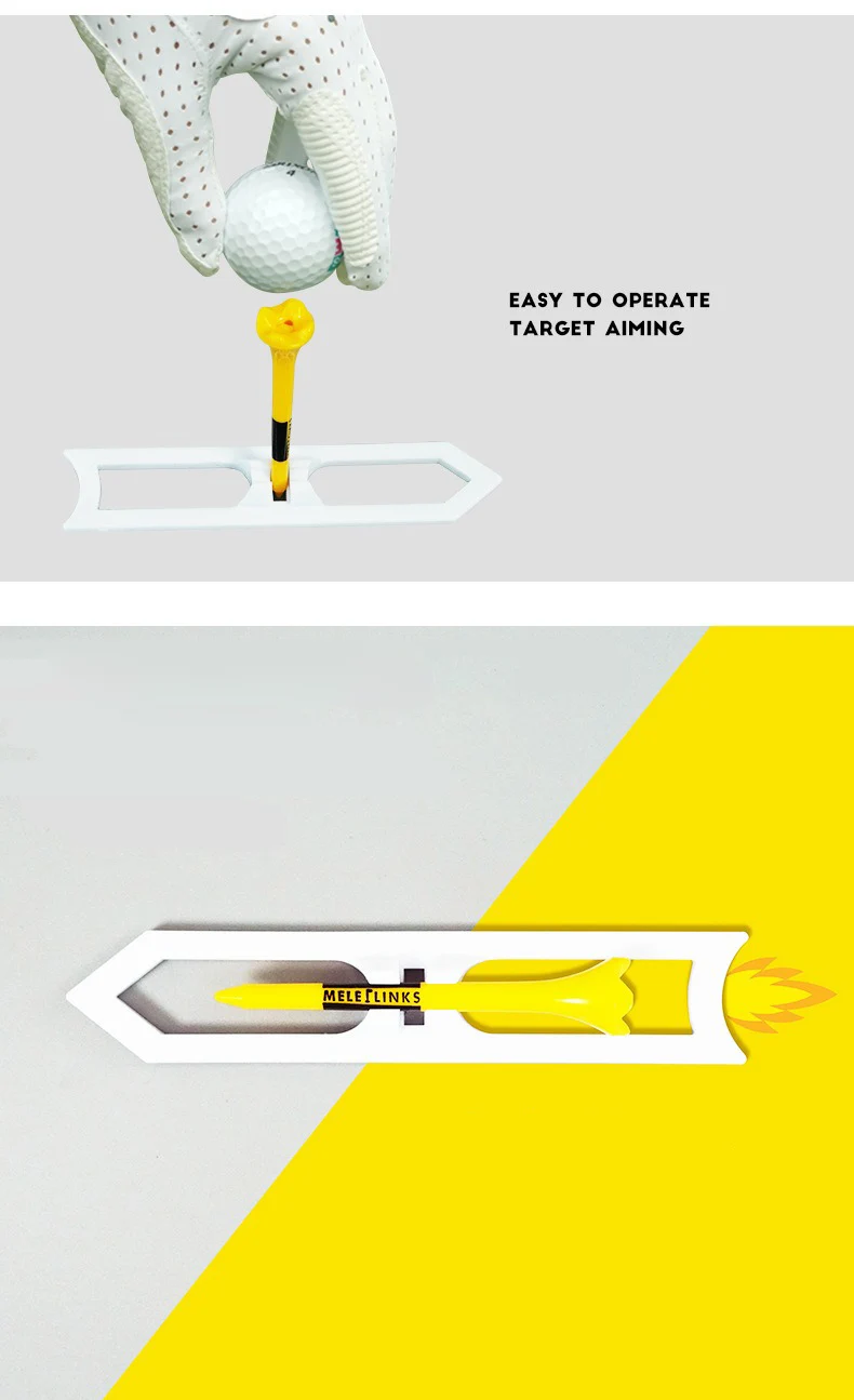 Golf Tee 3 Pcs Holder Golf Practice Rocket Step Down Ball Tees Rocket Design Golf Training Tees Golf Accessories Tool Drop Ship