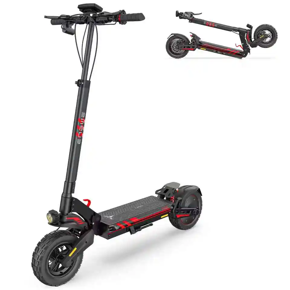Engwe Y400 Scooter Elettrico Pieghevole 250W 48V 10.4Ah 10*2.5 "Pneumatici Leggero Pieghevole E-scooter Doppia Sospensione Freno A Disco 40km - immagine 3